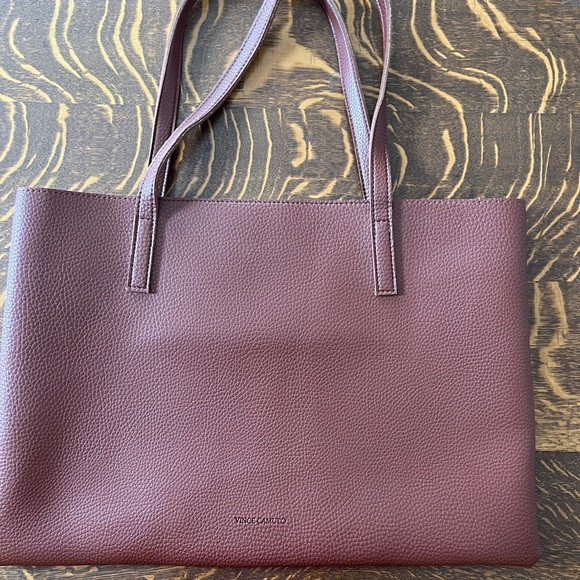 Vince Camuto Vegan Leather Brown and Black Tote Bag - Picture 2 of 7